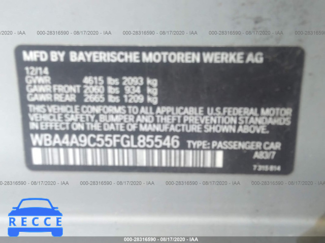2015 BMW 4 SERIES 428I WBA4A9C55FGL85546 image 8