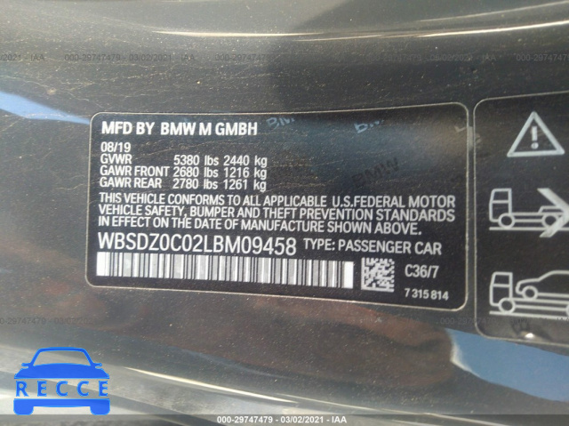 2020 BMW M8  WBSDZ0C02LBM09458 зображення 8