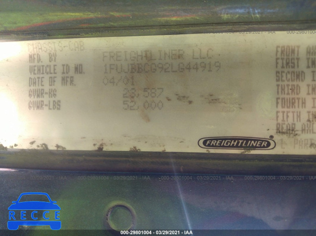 2002 FREIGHTLINER ST120 ST120 1FUJBBCG92LG44919 image 8