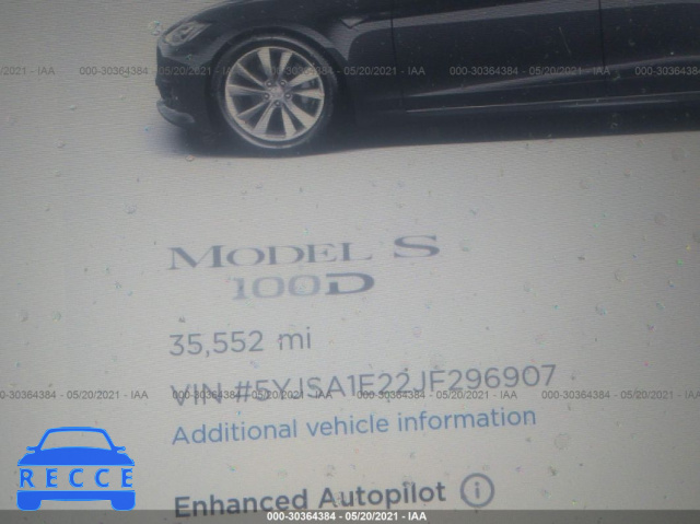 2018 TESLA MODEL S 75D/100D/P100D 5YJSA1E22JF296907 Bild 6