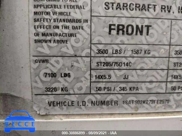 2007 STARCRAFT OTHER  1SATS02K272FE2570 зображення 8