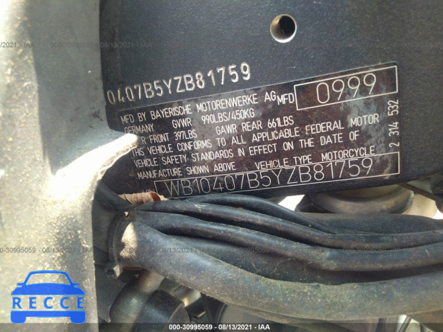 2000 BMW R1100 R WB10407B5YZB81759 Bild 9