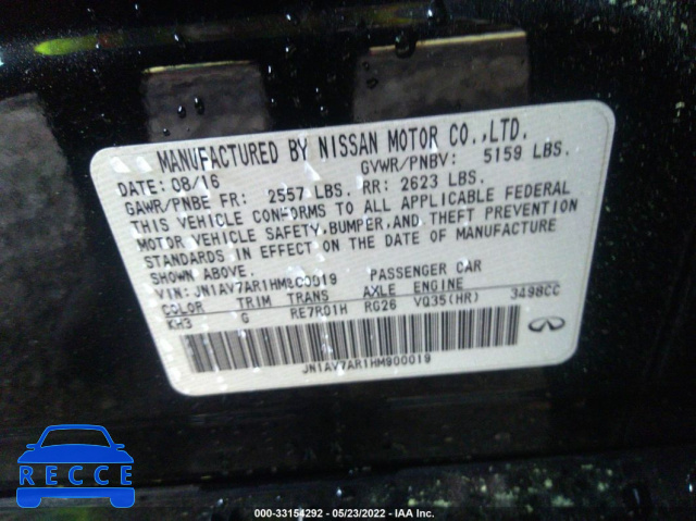 2017 INFINITI Q50 HYBRID JN1AV7AR1HM900019 image 8