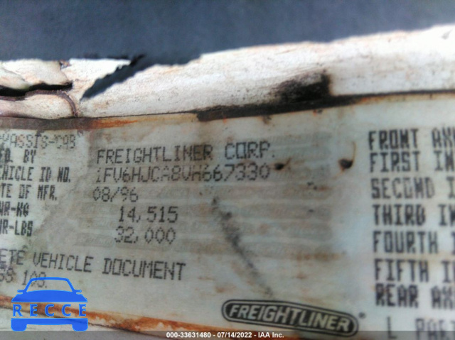 1997 FREIGHTLINER MEDIUM CONVENTIONAL FL70 1FV6HJCA8VH667330 image 8