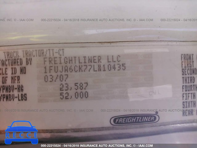 2007 FREIGHTLINER CONVENTIONAL COLUMBIA 1FUJA6CK77LX10435 image 9