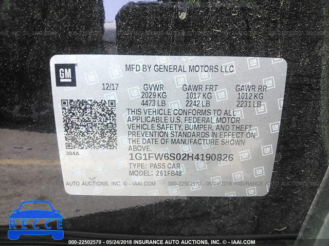 2017 CHEVROLET BOLT EV LT 1G1FW6S02H4190826 image 8