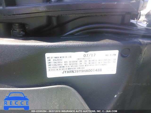 2017 YAMAHA YZFR1 C JYARN39Y9HA001488 image 9