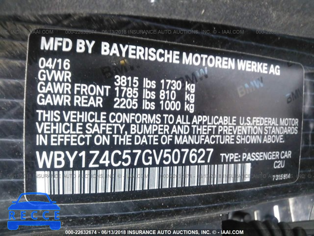 2016 BMW I3 REX WBY1Z4C57GV507627 Bild 8