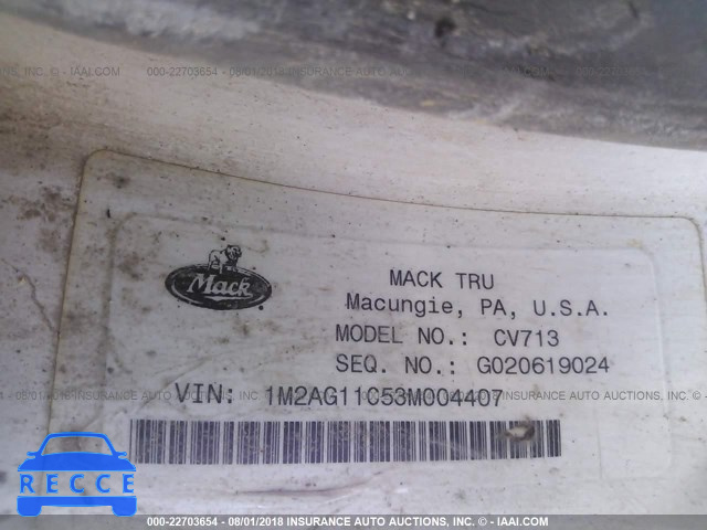 2003 MACK 700 CV700 1M2AG11C53M004407 image 9