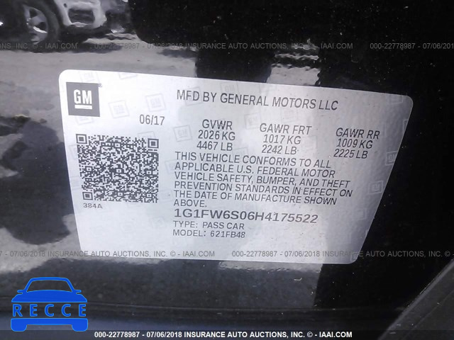 2017 CHEVROLET BOLT EV LT 1G1FW6S06H4175522 image 8