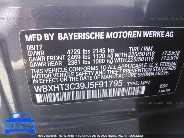2018 BMW X1 XDRIVE28I WBXHT3C39J5F91795 зображення 8