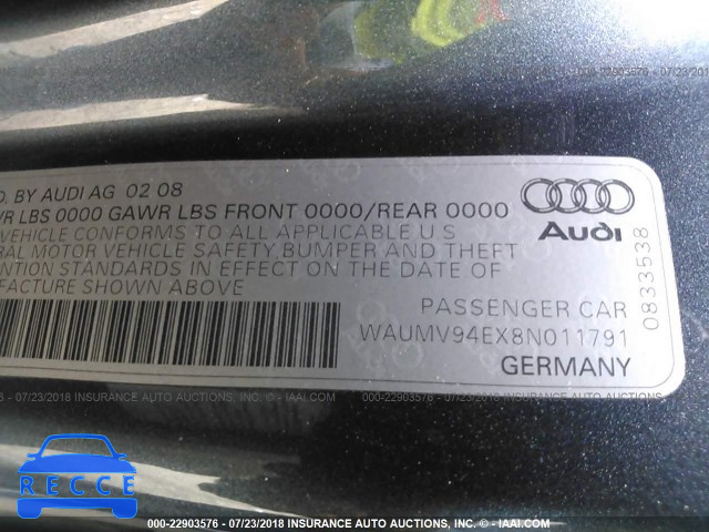 2008 AUDI A8 L QUATTRO WAUMV94EX8N011791 Bild 8