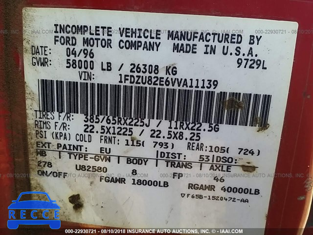 1997 FORD L-SERIES LT8000F 1FDZU82E6VVA11139 Bild 9