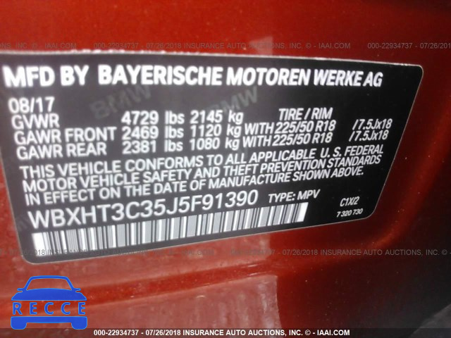 2018 BMW X1 XDRIVE28I WBXHT3C35J5F91390 зображення 8