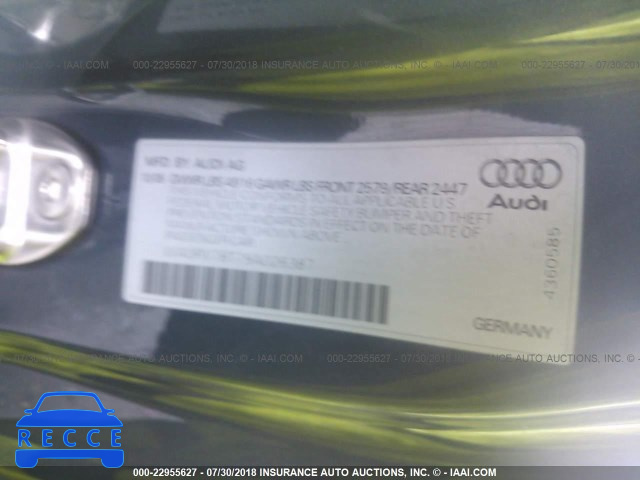 2009 AUDI S5 QUATTRO WAURV78T79A026387 image 8