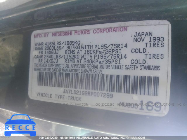 1994 MITSUBISHI MIGHTY MAX JA7LS21G9RP007299 Bild 8