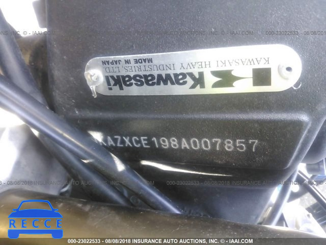 2008 KAWASAKI ZX1000 E JKAZXCE198A007857 image 9