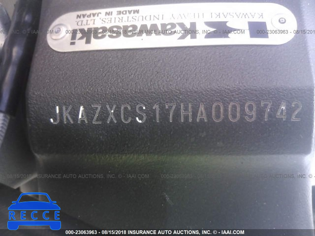 2017 KAWASAKI ZX1000 S JKAZXCS17HA009742 image 9