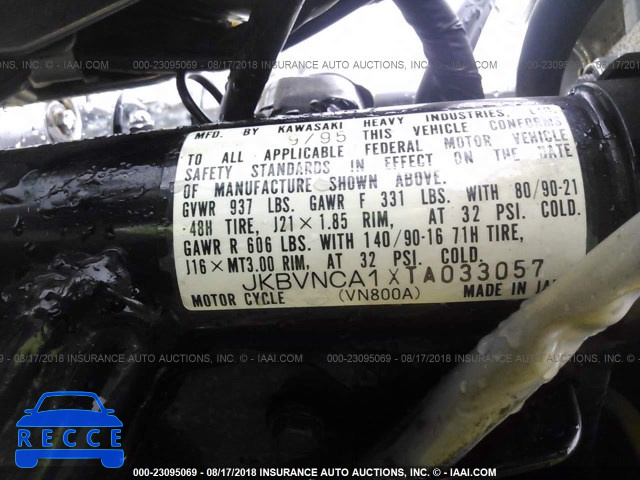 1996 KAWASAKI VN800 JKBVNCA1XTA033057 зображення 9