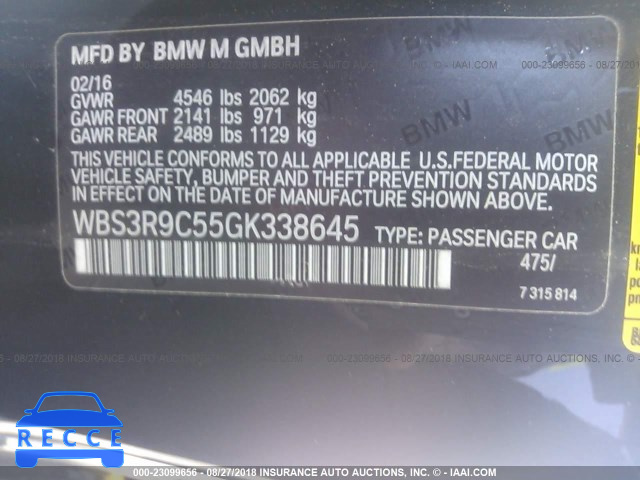 2016 BMW M4 WBS3R9C55GK338645 image 8