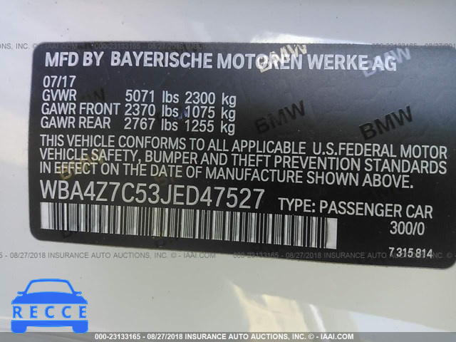 2018 BMW 440XI WBA4Z7C53JED47527 Bild 8