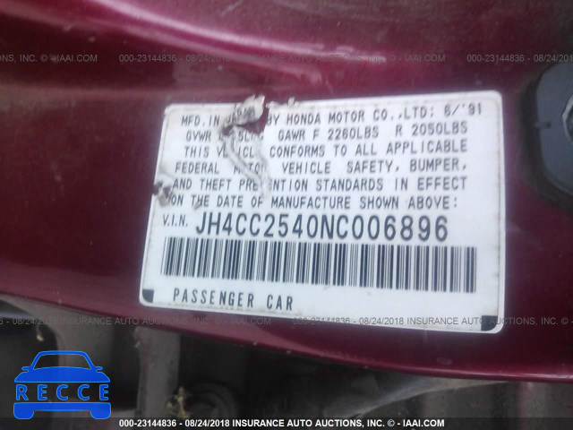 1992 ACURA VIGOR LS JH4CC2540NC006896 image 8