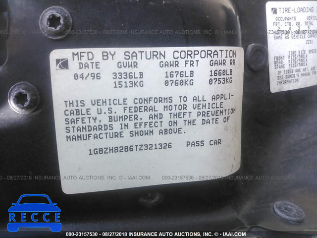 1996 SATURN SW1 1G8ZH8286TZ321326 image 8