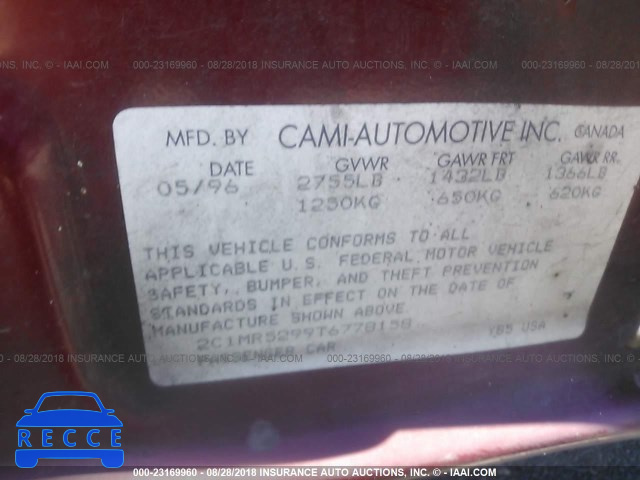 1996 GEO METRO LSI 2C1MR5299T6778158 зображення 8