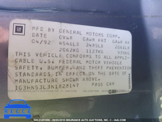 1992 OLDSMOBILE 88 ROYALE 1G3HN53L3N1828147 image 8