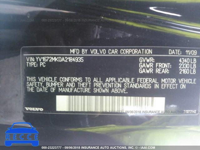 2010 VOLVO C30 T5 YV1672MK0A2184935 image 8