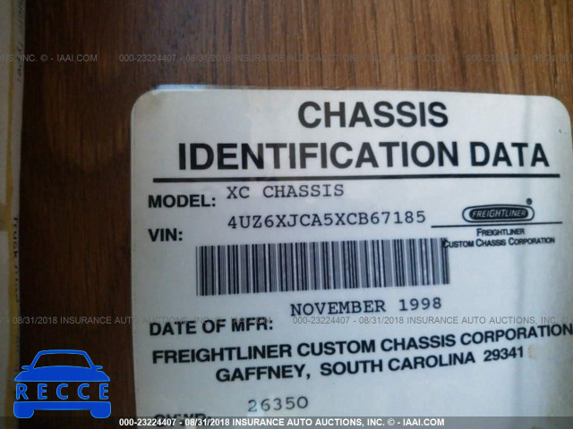 1999 FREIGHTLINER CHASSIS X LINE MOTOR HOME 4UZ6XJCA5XCB67185 image 8