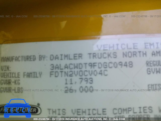 2015 FREIGHTLINER M2 106 MEDIUM DUTY 3ALACWDT9FDGC0948 зображення 9