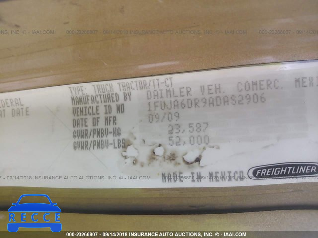 2010 FREIGHTLINER COLUMBIA COLUMBIA 1FUJA6DR9ADAS2906 Bild 9