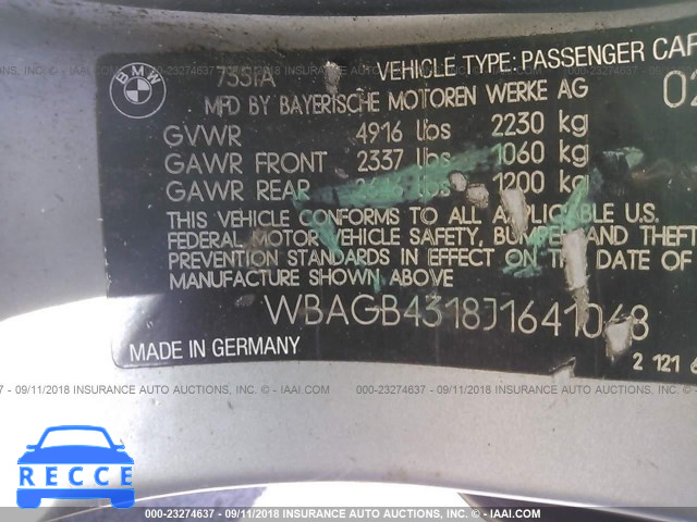 1988 BMW 735 I AUTOMATICATIC WBAGB4318J1641068 Bild 8