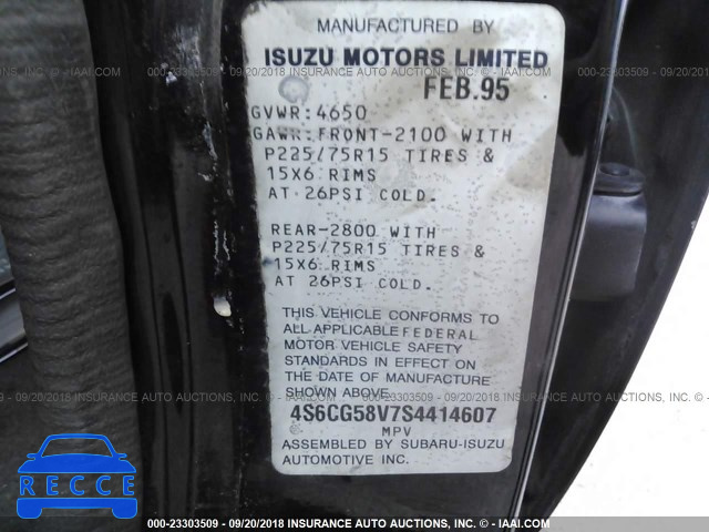 1995 HONDA PASSPORT LX 4S6CG58V7S4414607 image 8
