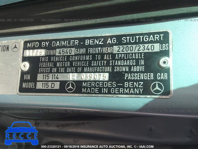 1976 MERCEDES BENZ 300 11511412039075 Bild 8