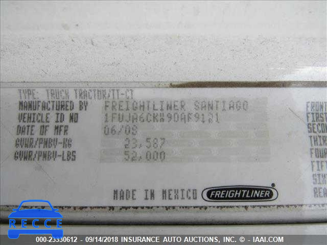 2009 FREIGHTLINER COLUMBIA COLUMBIA 1FUJA6CKX9DAF9121 image 8