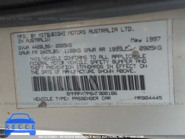 1998 MITSUBISHI DIAMANTE LS 6MMAP47P6WT000186 image 8