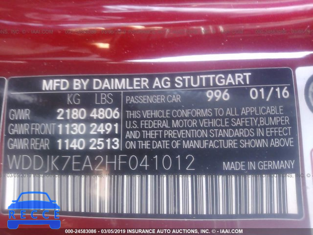 2017 MERCEDES-BENZ SL 63 AMG WDDJK7EA2HF041012 Bild 8