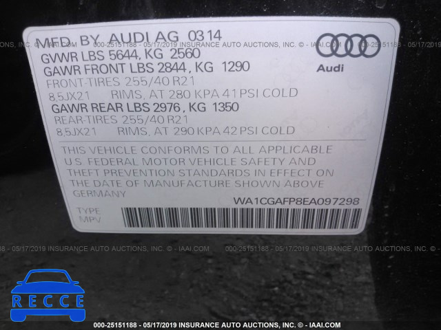 2014 AUDI SQ5 PREMIUM PLUS WA1CGAFP8EA097298 image 8