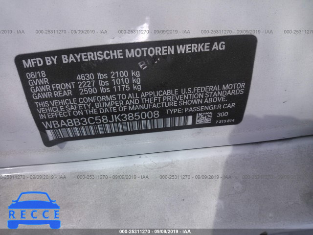 2018 BMW 340 I WBA8B3C58JK385008 Bild 8