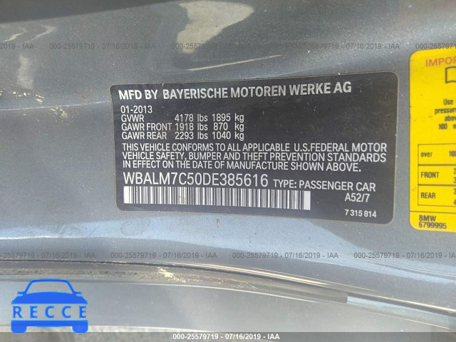 2013 BMW Z4 SDRIVE35I WBALM7C50DE385616 зображення 8