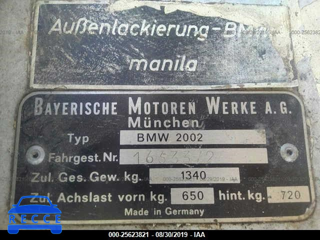1969 BMW 2002 1663372 зображення 8