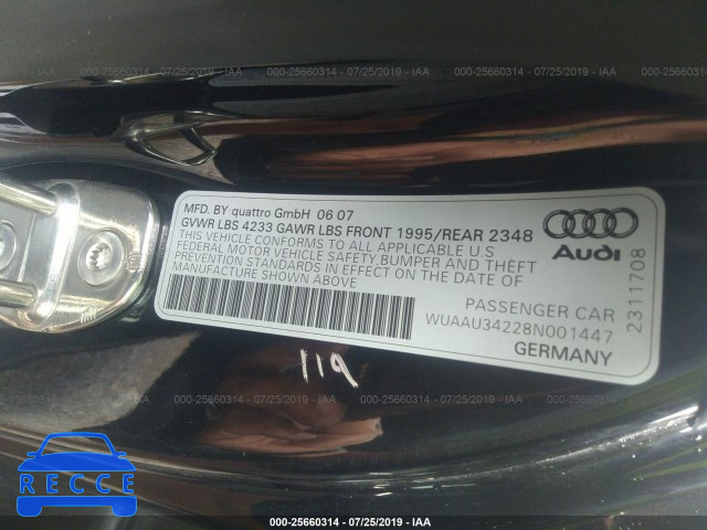 2008 AUDI R8 4.2 QUATTRO WUAAU34228N001447 Bild 8