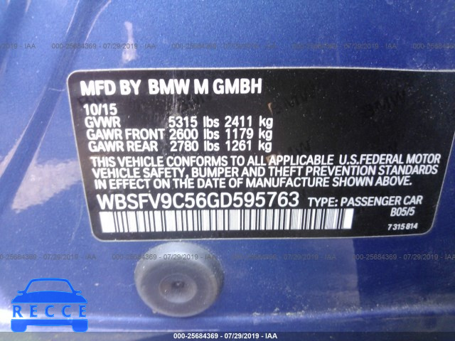 2016 BMW M5 WBSFV9C56GD595763 зображення 8