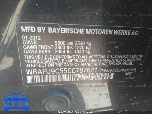 2012 BMW 550 XI WBAFU9C55CC787621 image 8