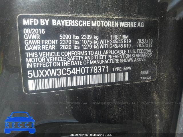 2017 BMW X4 XDRIVE28I 5UXXW3C54H0T78371 зображення 8