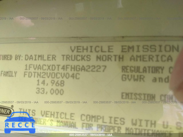 2015 FREIGHTLINER M2 106 MEDIUM DUTY 1FVACXDT4FHGA2227 зображення 8