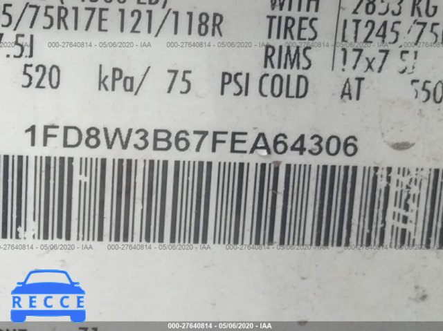 2015 FORD SUPER DUTY F-350 SRW PLATINUM/XL/XLT 1FD8W3B67FEA64306 image 8