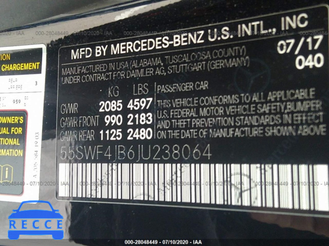 2018 MERCEDES-BENZ C-CLASS 300 55SWF4JB6JU238064 image 8